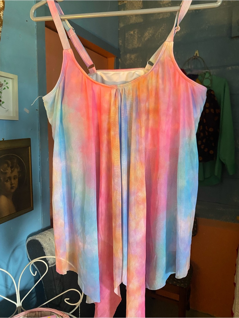Women’s Pastel Watercolor Tank Top - Multicolor